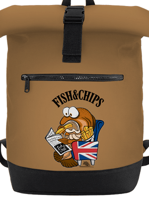 Fish and chips batoh Caramel