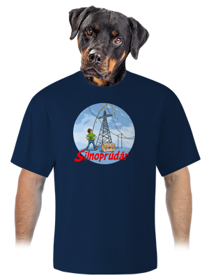 Silnoprúdár unisex tričko oversized Midnight Blue