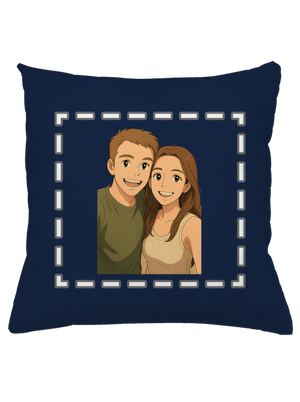 Ghibli efekt z vlastnej fotky vankúš Dark Navy