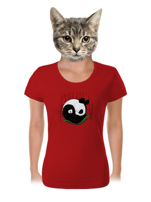 Dve spiace pandy dámske tričko Red Mal