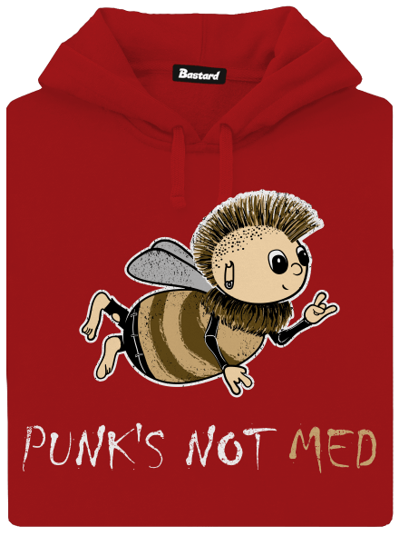 Punks Not Med dámska mikina klokanka Red Mal