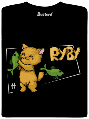 Mačací horoskop: Ryby pánske tričko Black