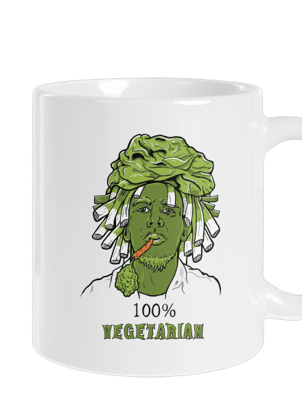 100% vegetarián klasický hrnček White