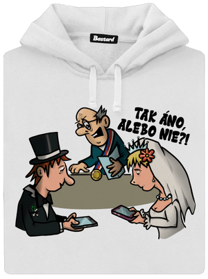 Svadobný obrad dámska mikina klokanka White