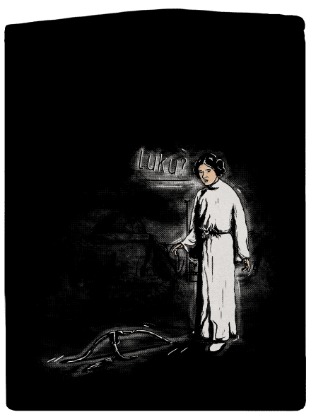 Luke a Leia pánska mikina na zips Black