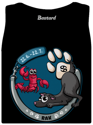 Psí horoskop: Rak dámske tielko klasické Black