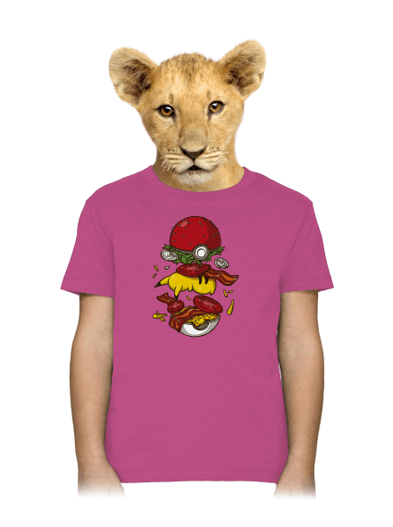 Pokémon burger detské tričko Fuchsia