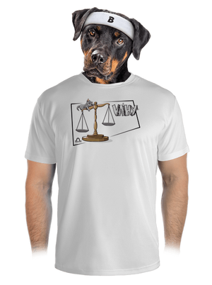Mačací horoskop: Váhy pánske športové tričko White