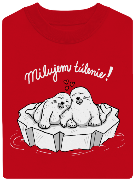 Milujem túlenie unisex mikina bez kapucne Red