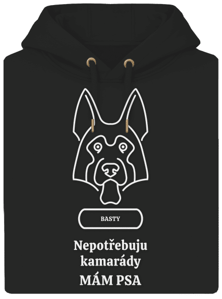 Nemôžem, mám psa unisex mikina premium Dark Black