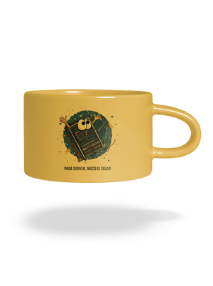 Padá server hrnček makronka Yellow Macaron