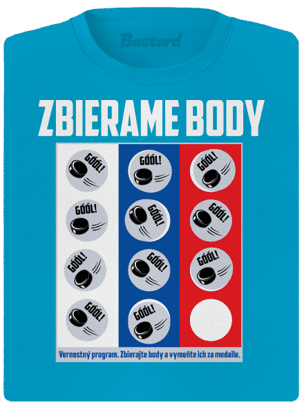 Zbierame body - hokej dámske športové tričko Blue Atol