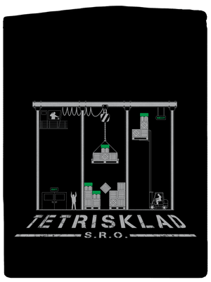 Tetrisklad dámska mikina na zips Black