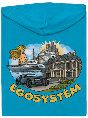 Egosystém dámska mikina na zips Blue Atol