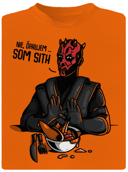 Som sith detské športové tričko Neon Orange