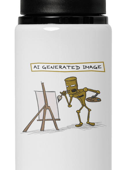 AI generated image flaša na vodu White