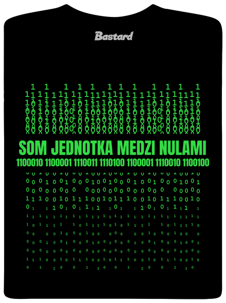 Jednotka medzi nulami pánske dlhý rukáv Black