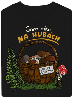 Na hubách unisex mikina bez kapucne Black