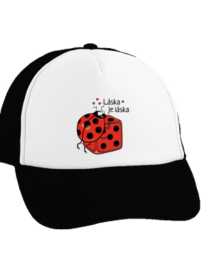 Láska je láska šiltovka truckerka Black cap