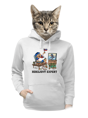 Hokejový expert dámska mikina klokanka White