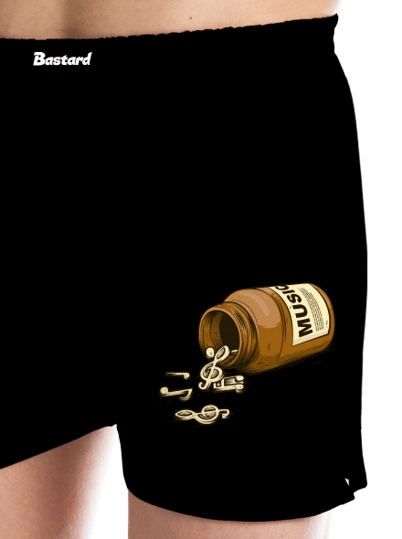 Music Pills pánske trenky Black