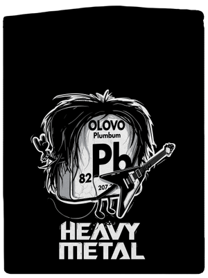 Heavy Metal pánska mikina na zips Black