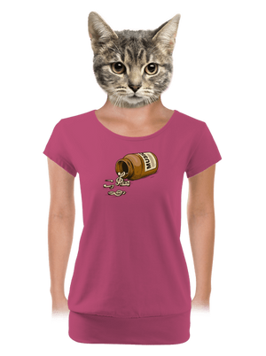 Music Pills dámske tričko s lemom Magenta