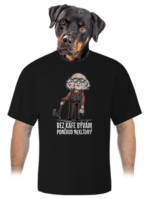 Neklidný bez kafe unisex tričko oversized Black