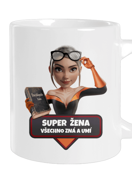 Super mama veľký hrnček White