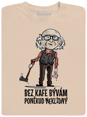 Neklidný bez kafe pánske tričko Sand