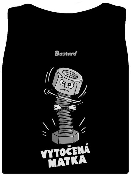 Vytočená matka dámske tielko klasické Black