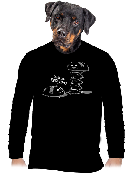 Vytočený pánske dlhý rukáv Black