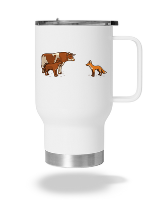Vůl, pes a vulpes termohrnček White