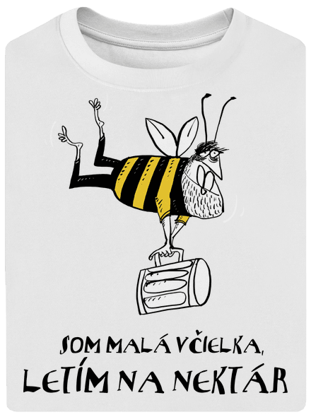 Malá včielka unisex tričko oversized White
