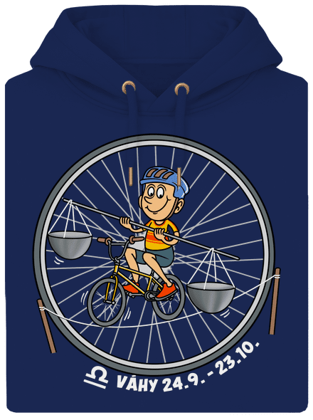 Cyklistický horoskop: Váhy unisex mikina premium Navy