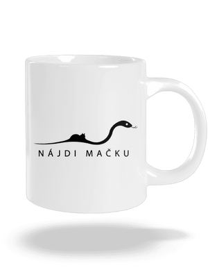 Nájdi mačku veľký hrnček White