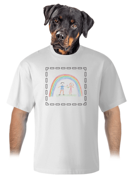 Detské kresby - Nahraj vlastnú unisex tričko oversized White