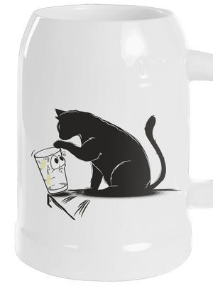 Mačka a pohár polliter White