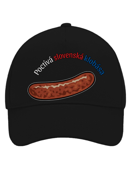 Poctivá buchta a klobása šiltovka baseballka Black