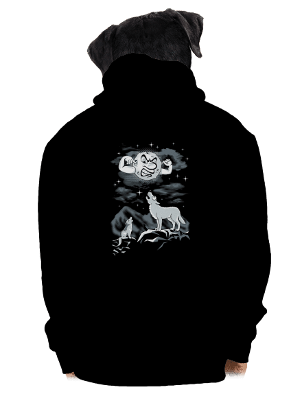 Vlčia ária pánska mikina na zips Black