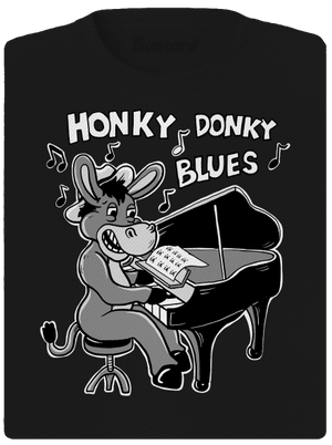 Honky donky blues dámske športové tričko Black