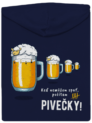 Pivečka pánska mikina na zips Navy