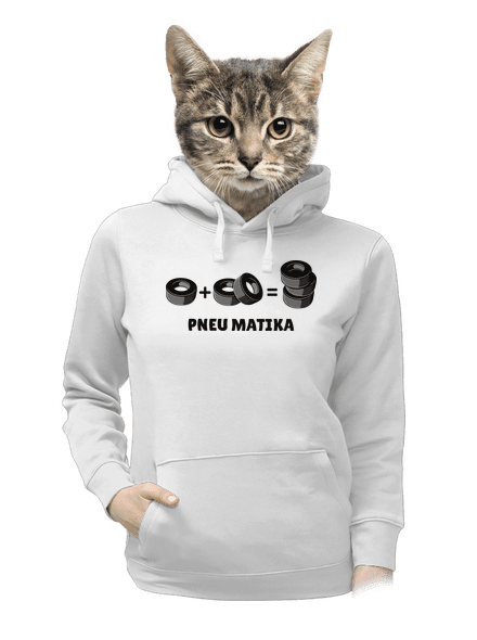 Pneu Matika dámska mikina klokanka White