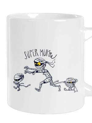 Super mumie veľký hrnček White