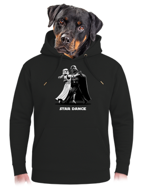 Star dance unisex mikina premium Dark Black