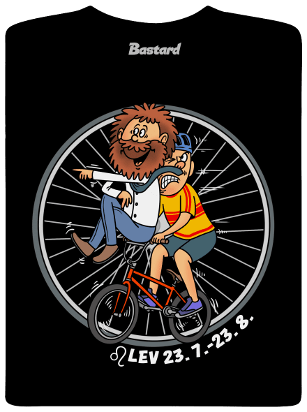 Cyklistický horoskop: Lev detské tričko Black