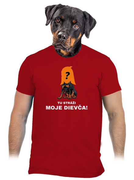 Tu strážim ja pánske tričko Red