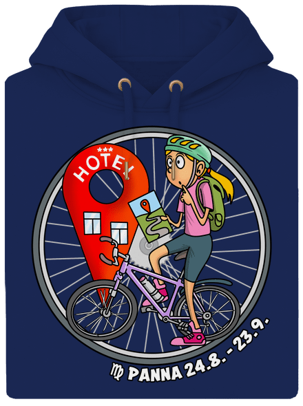 Cyklistický horoskop: Panna unisex mikina premium Navy