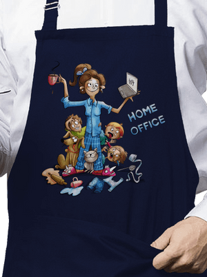 Mamičky home office zástera Navy