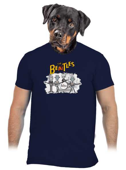AI Beatles pánske tričko Navy